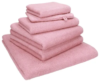 Produktbild von Betz 6-tlg. Handtuch-Set BERLIN 1 Liegetuch 2 Handtücher 1 Gästetuch 1 Seiftuch 1 Waschhandschuh 100% Baumwolle – Farbe: lotus