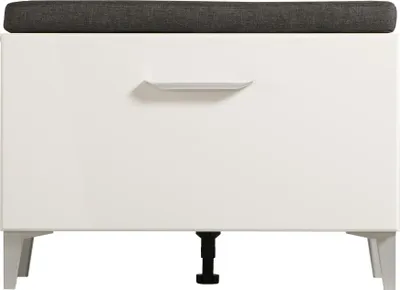 Produktbild von Sitzbank >Cacak< in Weiß - 74,5x45x35cm (BxHxT)