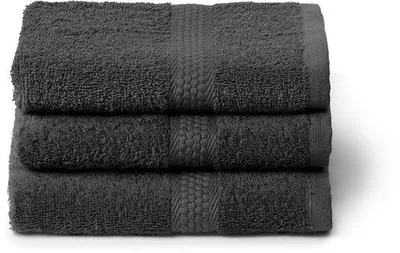 Produktbild von Unyqoos® 3er-Set weiche, saugfähige Handtücher aus 100% Baumwolle, 40 x 60 cm – Alltags-, Gesichts- & Bidet-Tücher, pflegeleicht