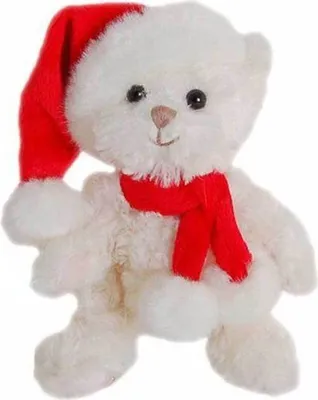 Produktbild von Barbara Bukowski Teddybär Baby Tomtenisse Weihnachtsmütze weiß Plüschbär 18 cm