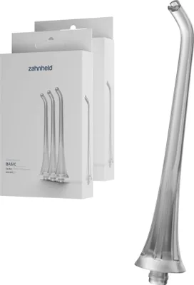 Produktbild von Zahnheld Ersatzdüsen Basic für Munddusche Aquadent - Aufsätze für Zahndusche, effektive Reinigung Zahnzwischenräume, 6 Stück, Weiß, Water Flosser