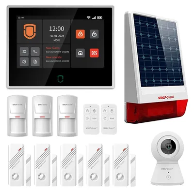 Immagine prodotto di Sistema di allarme domestico wireless con telecamera 1080p e sirena - WiFi e GSM - Sicurezza intelligente