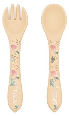 Immagine prodotto di Posate in silicone Cucchiaio + forchetta Sloth / Sassi
