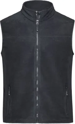 Produktbild von Strapazierfähige Fleece Weste im Materialmix carbon/black, Gr. XS