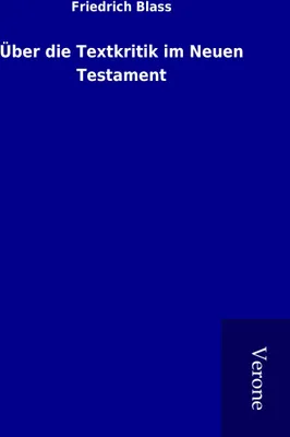 Produktbild von Über die Textkritik im Neuen Testament