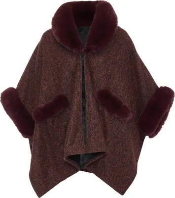 Produktbild von OSHA damen strickponcho - weinrot, M