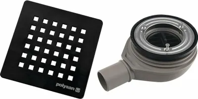 Zdjęcie produktu dla Polysan Flexia - syfon wannowy Geberit, średnica 90 mm, DN40, korek czarny 17751