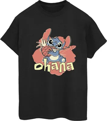 Produktbild von Disney - "Ohana" T-Shirt für Damen BI30198 (S) (Schwarz)