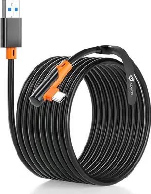 Immagine prodotto di Cavo di ricarica USB-C da 5 m per visore VR, nero-arancione