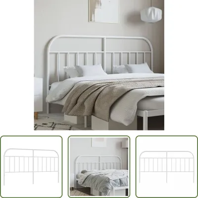Produktbild von The Living Store Kopfteil Metall Weiß 180 cm