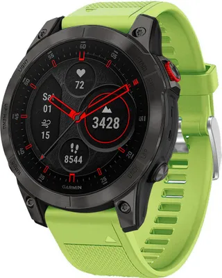 Produktbild von Strap-it Garmin Epix Gen 2 Silikonarmband (Hellgrün)