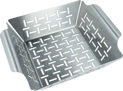Produktbild von vhbw Grillkorb für Grills - Edelstahl, 22,1 x 18,2 x 6,8 cm, Spülmaschinenfest, Für Gemüse, Fleisch & Fisch