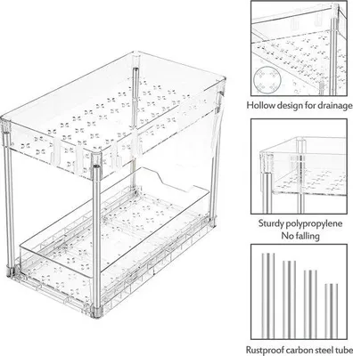 Productafbeelding van Famanu onderbureau-organizer met uitschuifbaar ladesysteem - 2 stuks