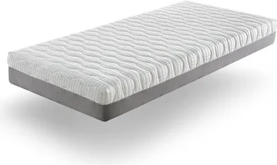 A mattress is shown floating against a white background.