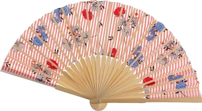 Produktbild von Fächer Faltbarer Handfächer Faltfächer Taschenfächer Strand »Oriental Flower«