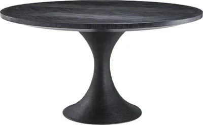Produktbild von Casa Padrino Luxus Esstisch Schwarz Ø 140 x H. 76 cm - Runder Küchentisch - Luxus Esszimmer Möbel