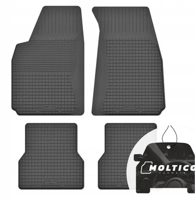Productafbeelding van Set rubberen vloermatten met rand, geschikt voor alle weersomstandigheden, voor Audi A4 B7 (2004-2009)