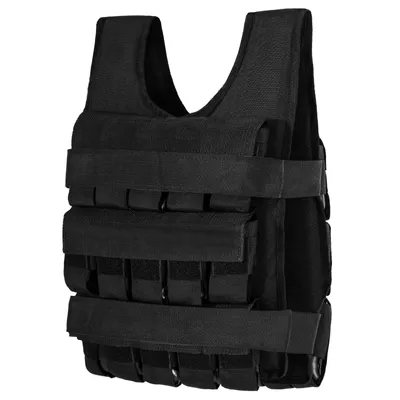 Produktbild von KOMFOTTEU Gewichtsweste 30kg, verstellbare Trainingsweste für Herren und Damen, strapazierfähige Laufweste mit 30 Sandsäcken für Krafttraining, Fitnessstudio & Crosstraining, schwarz
