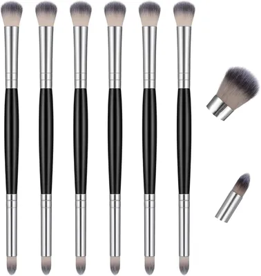 Produktbild von Make-up Pinselset 6-teilig, doppelseitig, für Lidschatten und Concealer