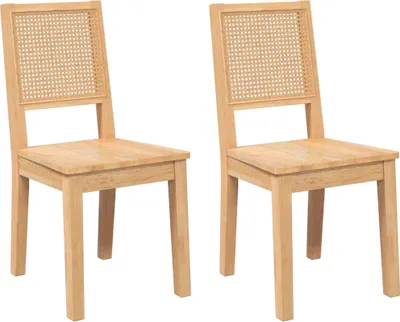 Produktbild von vidaXL Esszimmerstühle 2 Stk. Massivholz Gummibaum