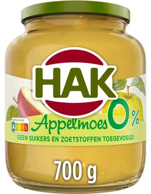 Produktbild von Hak Apfelmus 0% Zuckerzusatz 700g – natürlicher, glutenfreier Apfelmus