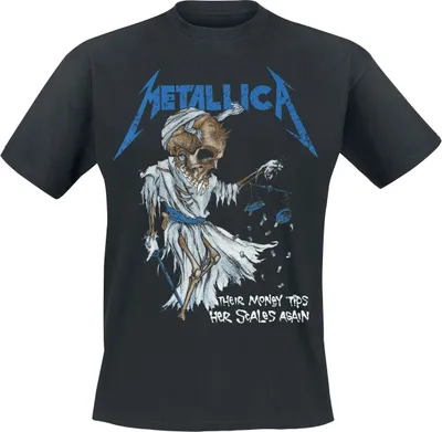 Produktbild von Metallica T-Shirt Herren Tip Scales schwarz Band-Merch, Bands 100% Baumwolle M
