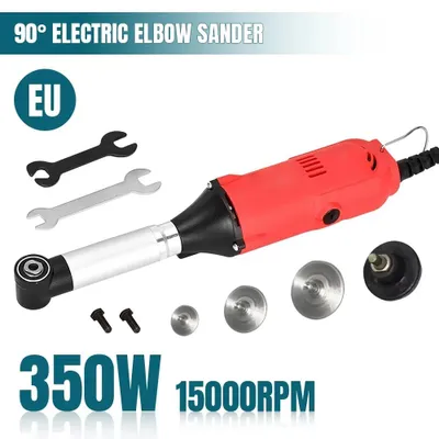 Immagine prodotto di Levigatrice e lucidatrice elettrica angolare - 380 W - 6 velocità variabili - 15.000 giri/min - 220 V AC - Illuminazione a LED - Tipo B