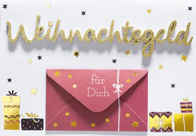Produktbild von Weihnachten Lettering Geldkarte Glückwunschkarte im Format 166 x 11