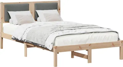 Obrázok produktu pre Rám postele Tmavo šedá 120 x 200 cm Masívne borovicové drevo