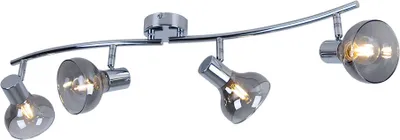 Produktbild von Deckenleuchte, Metall, Glas, Chrom, 4 Flammig, L 70 cm