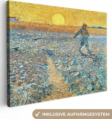 Obrázek produktu pro OneMillionCanvasses® - Plátno - Rozsévač - Vincent van Gogh, nástěnná malba, nástěnné dekorace obrazy obývací pokoj, 120x90cm