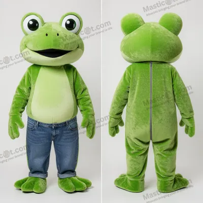 Produktbild von Limettengrüner MASTICOT Cartoon-Frosch-Maskottchen