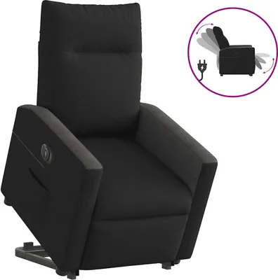 Obrázok produktu pre Elektrické zdvíhacie sklápacie kreslo čierne látka