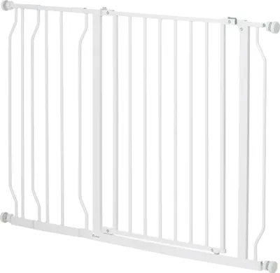 Produktbild von Hunde-Absperrgitter, Klemmmontage, verstellbare L?nge, Stahl/ABS, 75-115 x 76cm, Wei?
