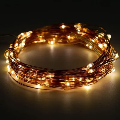 Obrázok produktu pre USB LED svetelná reťaz na Vianoce, Teplé biele svetlo, 2 kusy