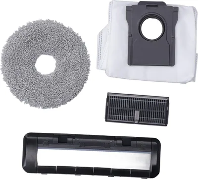 Image de Kit de remplacement d'aspirateur 2 filtres 4 chiffons de nettoyage 2 sacs à poussière 1 housse noire Kit d'accessoires de filtre d'aspirateur pour Dreame X30 S30 S10