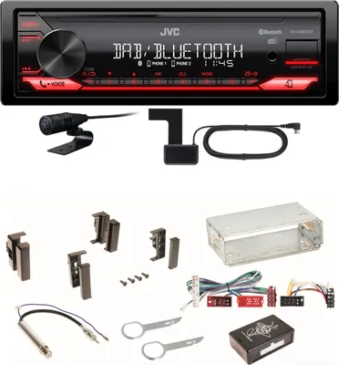 Produktbild von JVC KD-X282DBT Bluetooth Digitalradio Einbauset für Audi A4 B5 A6 4B C4 A8