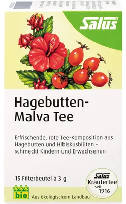 Produktbild von Salus Hagebutten-Malva Tee Früchtetee, 15 St. Filterbeutel