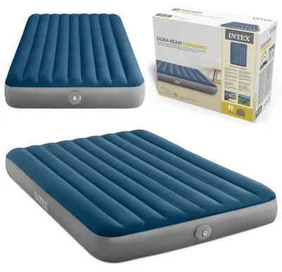 Image de Matelas gonflable double avec pompe USB intégrée, 203 x 152 x 25 cm