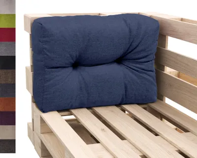 Produktbild von sunnypillow Palettenkissen Auflage Set für Europaletten Indoor und Outdoor Palettenpolster Palettensofa Kissen mit schöner Steppung viele Farben und Größen zur Auswahl Seitenkissen 65 x 60, Blau