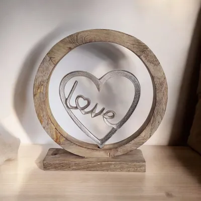 Produktbild von Deko Ring mit Herz "Love"