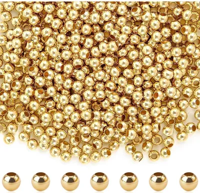 Image de RUBY 3mm perles d'or 600 pcs. Kit de fabrication de bijoux DIY