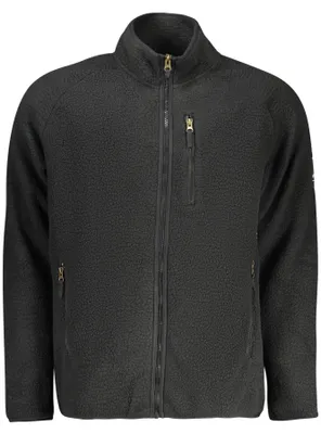 Produktbild von Herren Fleecejacke Schwarz mit Schaffell-Effekt und Taschen