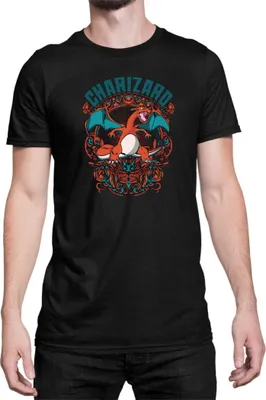 Produktbild von Herren T-Shirt Japan Anime Manga Pokemon Charizard, Man L / Schwarz