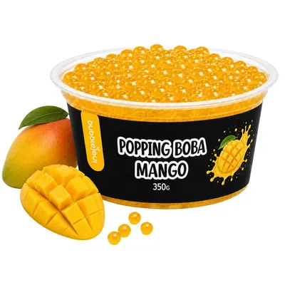Zdjęcie produktu dla BubbleJoy Popping Boba Mango 350 g Perły Owocowe do Bubble Tea