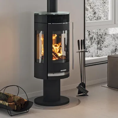 Produktbild von Oranier | Kaminofen | Rota Twist | 5,5 kW | Stahl Schwarz, Top Glas