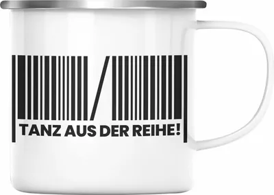 Produktbild von Trendation - Tanzen Emaille Tasse Geschenk Tänzerin Geschenkideen Frau Mann Mädchen Kinder Spruch Tanz-Lehrer Lehrerin (Silber)