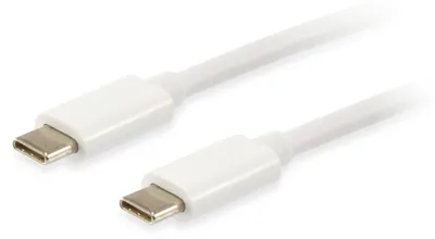 Produktbild von Equip USB 3.2 Gen 2 C auf C Kabel, M/M, 2.0m, PD 60W, 5Gbps, 4K/60Hz, Weiß, 2 m, USB C, USB C, USB 3.2 Gen 2 (3.1 Gen 2), 10 Gbit/s, Weiß