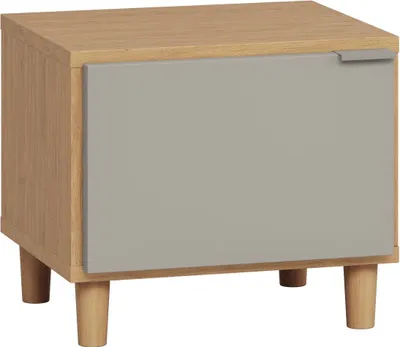 Produktbild von Nachtkommode Nanez 17, Farbe: Eiche / Grau - Abmessungen: 40 x 45 x 40 cm (H x B x T)