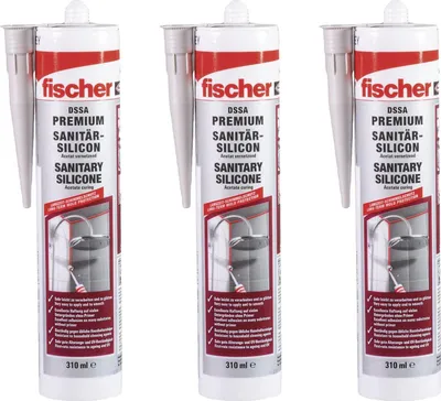 Produktbild von fischer Sanitärsilicon DSSA 310 sanitärgrau (3)